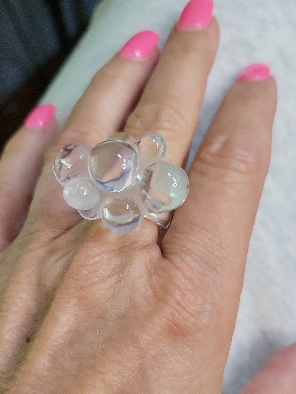 Clear Acrylic Bubble Ring